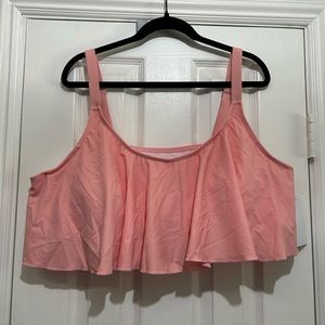 2 piece with pink ruffle top